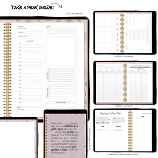 Go Getter Undated Digital Planner - 6 Month Planner