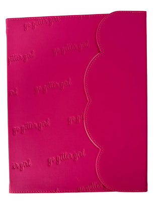 Large Premium Lined Journal - Scalloped- Fuschia