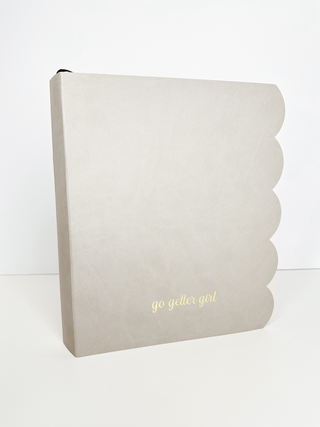 Go Getter Undated Daily Planner - Scalloped Soft Bound, Stone