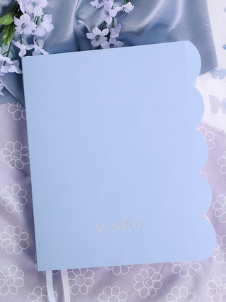 Go Getter A5 Undated Daily Planner - Scalloped Soft Bound- Pebbled Periwinkle