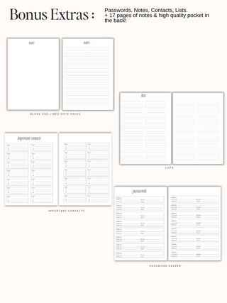 Go Getter Daily Undated A5 Bookbound Planner- All About Me