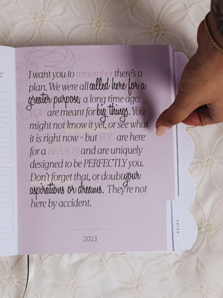 Go Getter Undated Daily Planner - Scalloped Soft Bound Washed Mauve