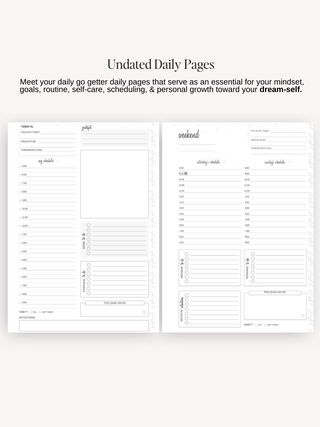 Go Getter Undated Daily Planner - Dahlia Daydream﻿﻿