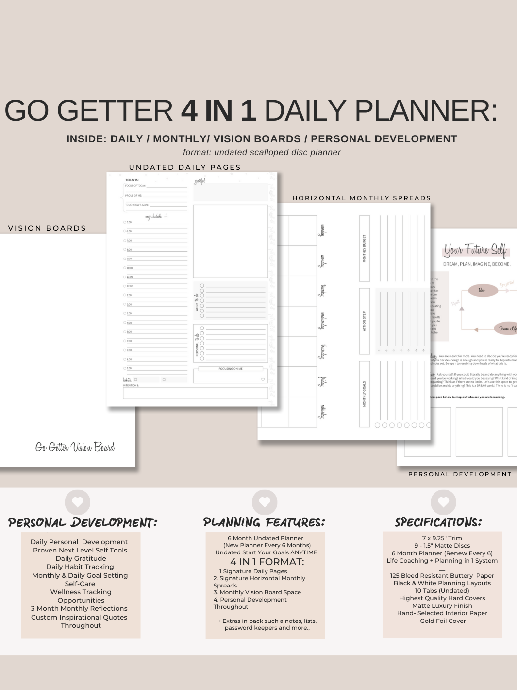 Budget Printable Pocket Inserts: Minimal Planner Inserts for Goal Getters