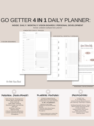 Go Getter Daily Scalloped Disc Planner ©