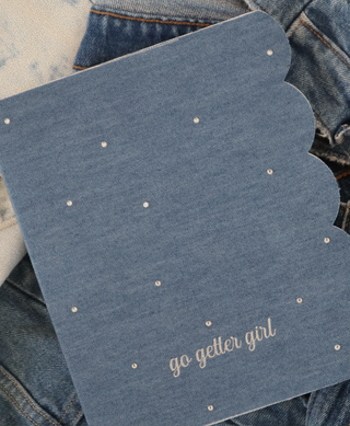 DAY ONE. CAPSULE. A5 UNDATED DAILY SCALLOPED PLANNER. Denim.