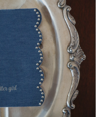 DAY ONE. CAPSULE. A5 UNDATED DAILY SCALLOPED PLANNER. Denim.