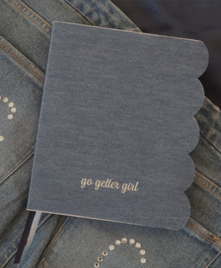 DAY ONE. CAPSULE. A5 UNDATED DAILY SCALLOPED PLANNER. Denim.