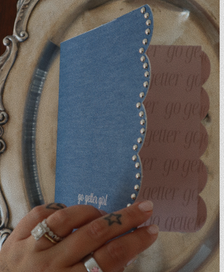 DAY ONE. CAPSULE. A5 UNDATED DAILY SCALLOPED PLANNER. Denim.