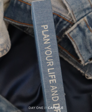 DAY ONE. CAPSULE. A5 UNDATED DAILY SCALLOPED PLANNER. Denim.