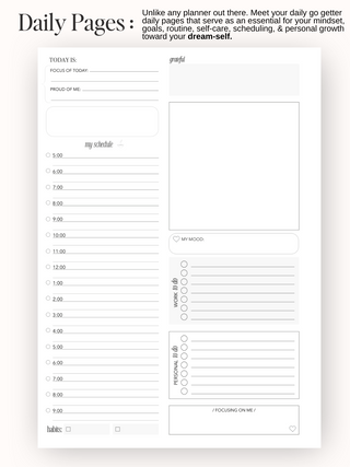 Go Getter Daily Undated Wire 2024 Planner- Let's Make Impressions