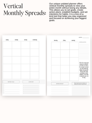 Go Getter Daily Undated A5 Bookbound Planner- All About Me