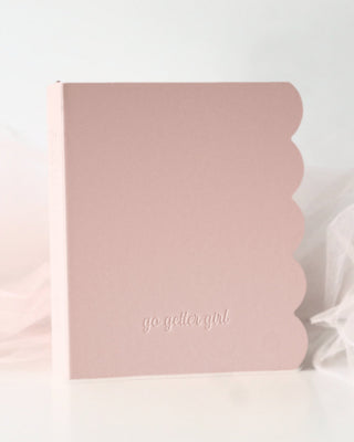 TRADEMARKED. CAPSULE. A5 UNDATED DAILY SCALLOPED PLANNER. Leather Feel.