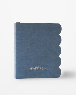 DAY ONE. CAPSULE. A5 UNDATED DAILY SCALLOPED PLANNER. Denim.