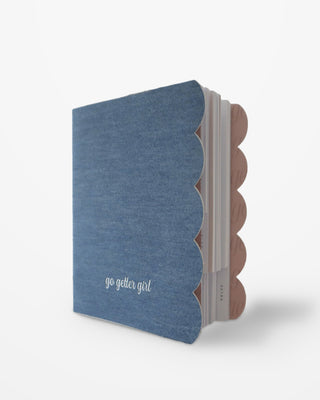 DAY ONE. CAPSULE. A5 UNDATED DAILY SCALLOPED PLANNER. Denim.