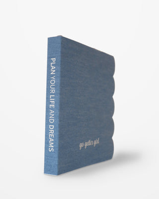 DAY ONE. CAPSULE. A5 UNDATED DAILY SCALLOPED PLANNER. Denim.