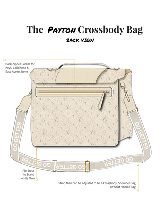 Payton Medium Canvas Strap Crossbody Bag-Cream