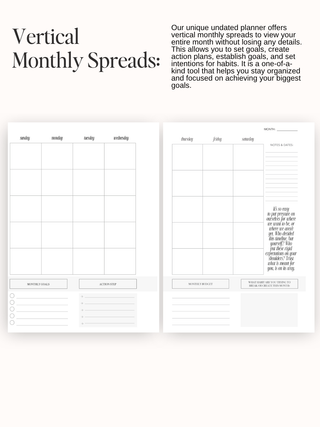 FULL CIRCLE. CAPSULE. A5 UNDATED DAILY SCALLOPED PLANNER. Linen.