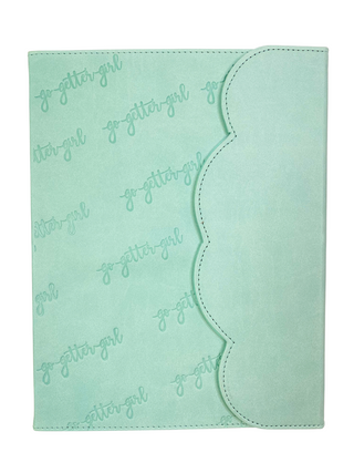 Large Premium Lined Notebook - Scalloped- Mint Pistachio