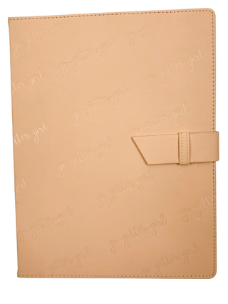 Large Premium Lined Notebook - Belt Closure- Taffy