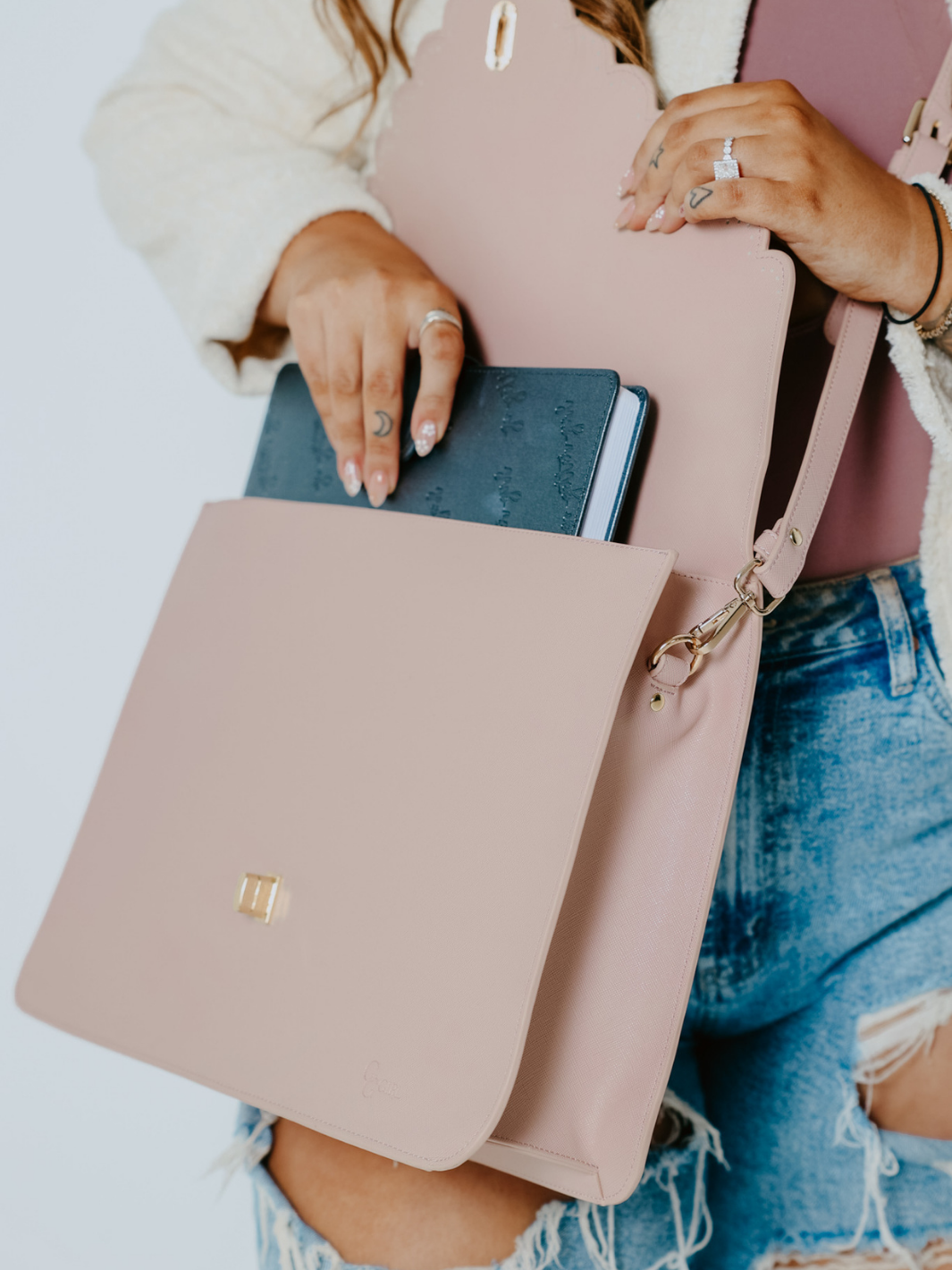 The Harper Work Clutch Mauve - Laptop Bag for Women