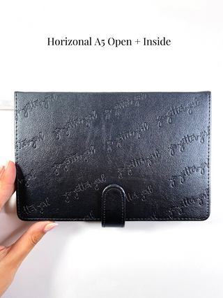 A5 Horizontal Notebook (Dot Grid Journal) - Black (Limited)