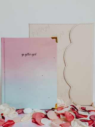 Large Premium Lined Notebook - Scalloped- Marshmallow