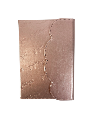 A5 Premium Lined Journal - Scalloped Closure- Shimmer Rose