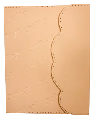 Large Premium Lined Notebook - Scalloped- Taffy